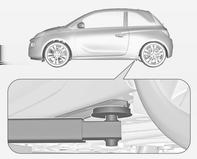 Kierrä pyöränpultit paikoilleen. 8. Laske auto alas. 9. Aseta pyöränpulttiavain hyvin paikalleen ja kiristä pultit ristikkäin. Kiristysmomentti on 110 Nm. 10.