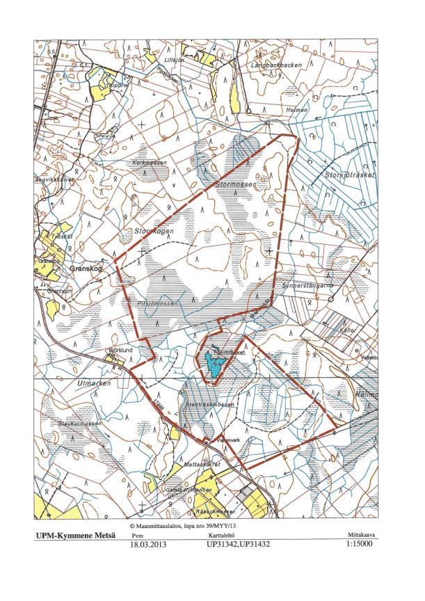 3. GRANSKOGIN TUULIVOMAPUISTON OSAYLEISKAAVA 7 Suunnittelijana toimii Otsotuuli Oyj ja kaava sisältää 5 tuulivoimalaa, joidenka kapasiteetti on 2,4-4,0 MW.