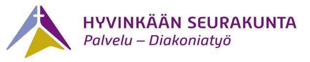 HYVINKÄÄN SEURAKUNNAN DIAKONIATYÖ syksy 2018 Ti 4.9. ja ke 5.9.retket Herusten mökille omilla kyydeillä (max 12 hlöä) Perjantai Pysäkki Peräkammarissa, työkeskus (Hämeenkatu 16) Päivät: 21.9., 5.10.