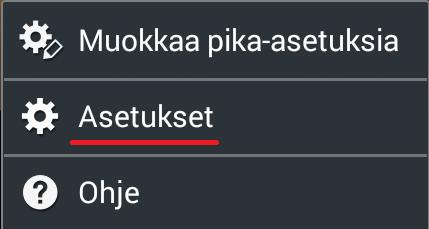 Kameran asetukset Avaa kamerasovellus napauttamalla