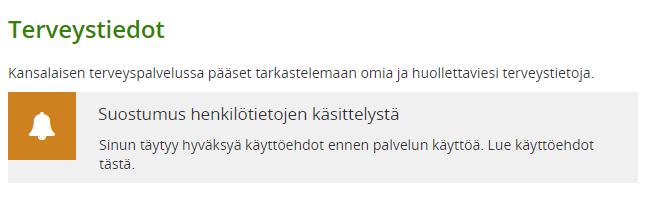 6 Terveystiedot Huomioithan, että Terveystiedot ei ole tarkoitettu äkillisten sairauksien hoitoon eikä pitkien tai laajempaa selvittelyä vaativien asioiden välittämiseen.