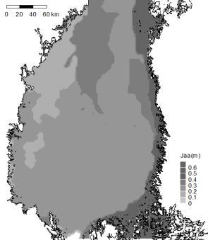 jäätymiseksi. Laskettujen jäätalvien mitatut jääpeitteet on esitetty kuvissa 7-8 noin kahden viikon välein.