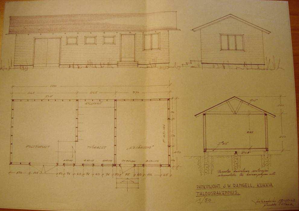 C. Talousrakennus 1960-luvulla rakennetun yksikerroksisen talousrakennuksen on suunnitellut Jaakko
