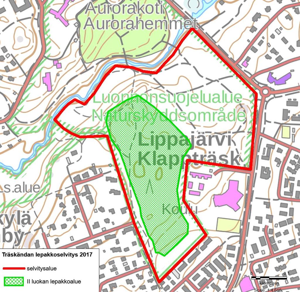 Koko jokivarsi on edelleen erityisesti vesisiippojen tärkeä saalistusalue, mutta koska se ei kuulunut kokonaisuutena tämän työn selvitysalueeseen, ei aluerajausta ole esitetty kuvassa 7. Kuva 7.