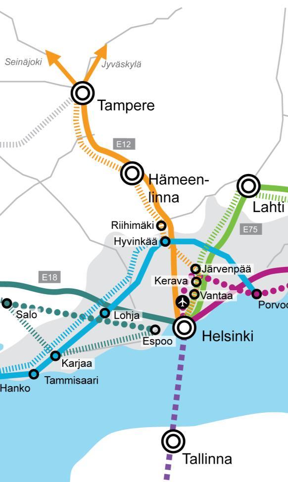 Raideliikenteen kehittämisen vaikutus pendelöinnin ja yritysten liiketoimintayhteyksien kasvupotentiaaliin Etelä-Suomen liikennekäytävillä Vaikutusten kannalta ratkaisevia tekijöitä Maakunnan