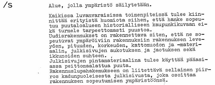 POISTOKARTAN MÄÄRÄYKSET ASEMAKAAVAN MUUTOS KOSKEE III kaupunginosan