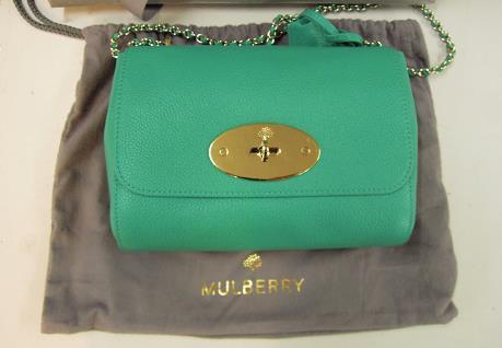 M157 Laukku Mulberry Lily, turkoosi, uusi, ovh.