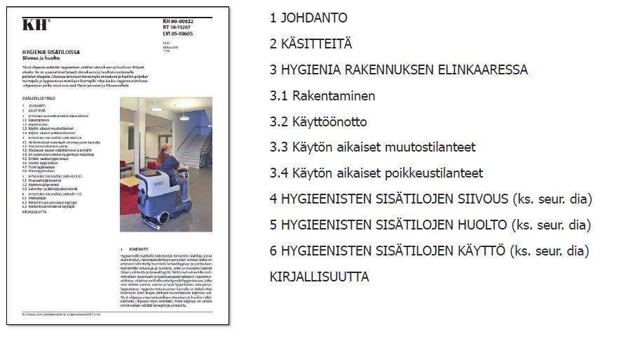 Hygienia sisätiloissa.