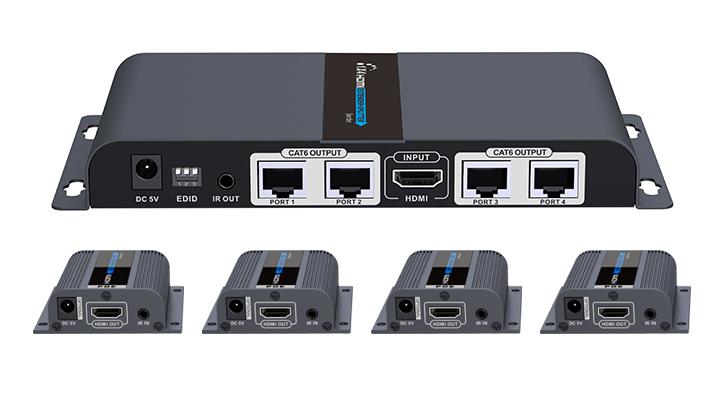 LKV372 HDMI-extenderillä voidaan siirtää 1080p signaalia yhdellä CAT5 /