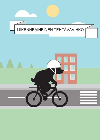 kävelevästä ja pyöräilevästä koulubussista Porin pyörätiekartta painettuna Pyöräilevän koulubussin esite painettuna Liikenneaiheinen