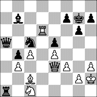 Rf1 23///Sb6!24/Md3!d7!25/eyd7!Ed8!26/Sg2!Eyd7! 27/Sf4!h7"@! Muunnelman kantapeli Vasjukov Smyslov jatkui 16 Rac4 17.Rg4 Le7 18.b3 Ra5 19.La3 valkean eduin.