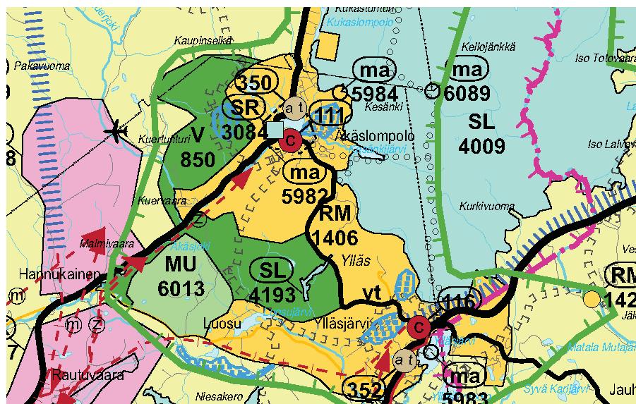 Seitap Oy Kolari 5 3.2 Suunnittelutilanne 3.2.1 Kaavamuutosaluetta koskevat suunnitelmat, päätökset ja selvitykset.