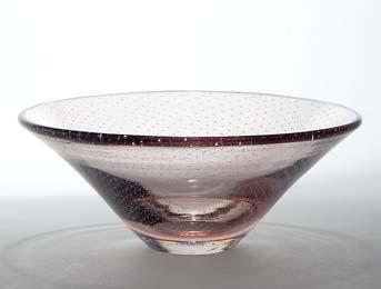 26 Taidelasi, VIINAPULLO Kaj Franck Iittala, signeerattu, kirkas kuplainen H 280 mm.