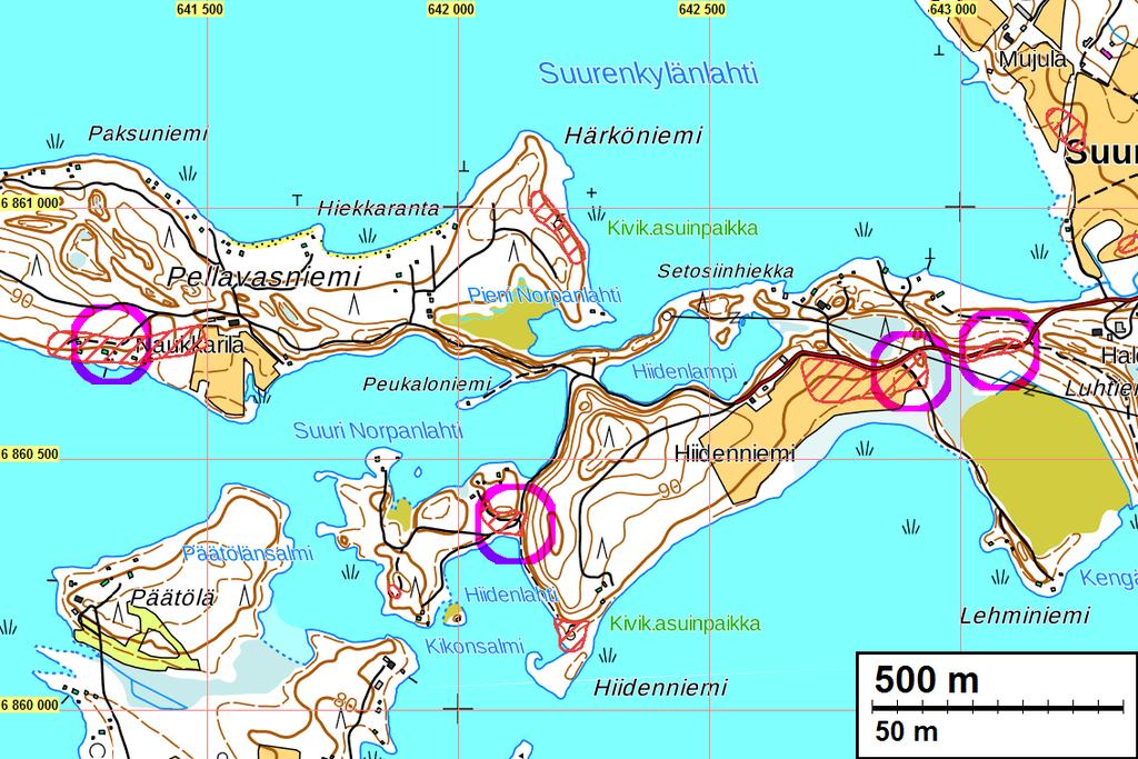 3 Selityksiä: Koordinaatit ja kartat ovat ETRS-TM35FIN-koordinaatistossa. Maastokartat Maanmittauslaitoksen maastotietokannasta keväältä v. 2017 ellei toisin mainittu.