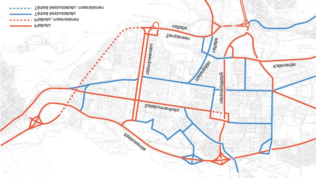 Pyynikin tunneli vaihtoehdosta luovuttiin, koska tunneli ohjaisi seudun läpikulkevaa liikennettä kulkemaan keskustan läpi.