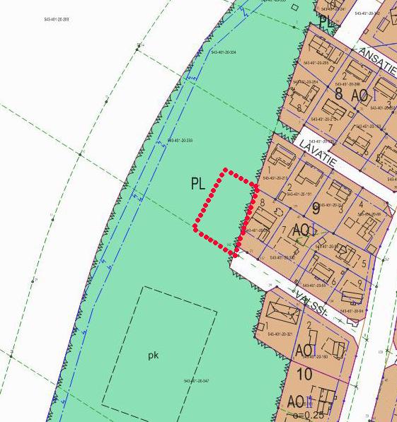Asemakaava Alueen asemakaavamerkintä on PL, luonnontilassa säilytettävää puistoalue. Voimassa oleva asemakaava (5-001) on hyväksytty 7.10.1967. Kuva: Suunnittelualue rajattuna ajantasa-asemakaavalla.