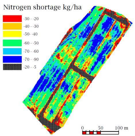 Jyväskylä, companies Wheat crops in agricultural test area in Southern Finland Hyperspectral mosaic Fertilization