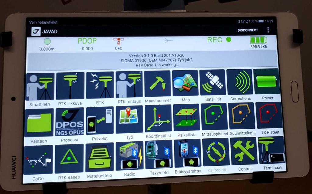JAVAD GPS/RTK APP ANDROID TAPLETTIIN