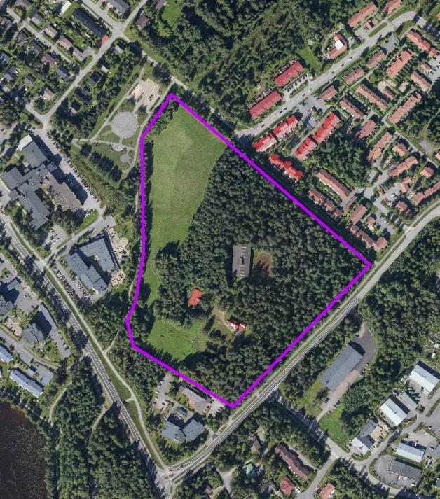 Selvitysalue rajautuu etelässä Ritopohjan- ja Norolantiehen ja pohjoisessa rakennettuihin tontteihin ja Luhtisen puistoon.