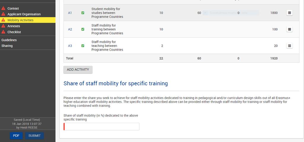 3. Mobility Activities