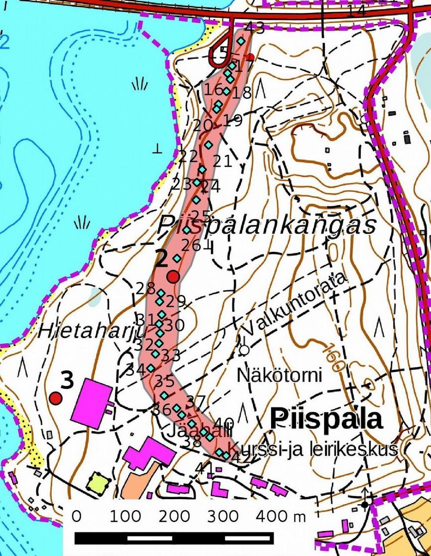 rombit), rajaus punaisena.