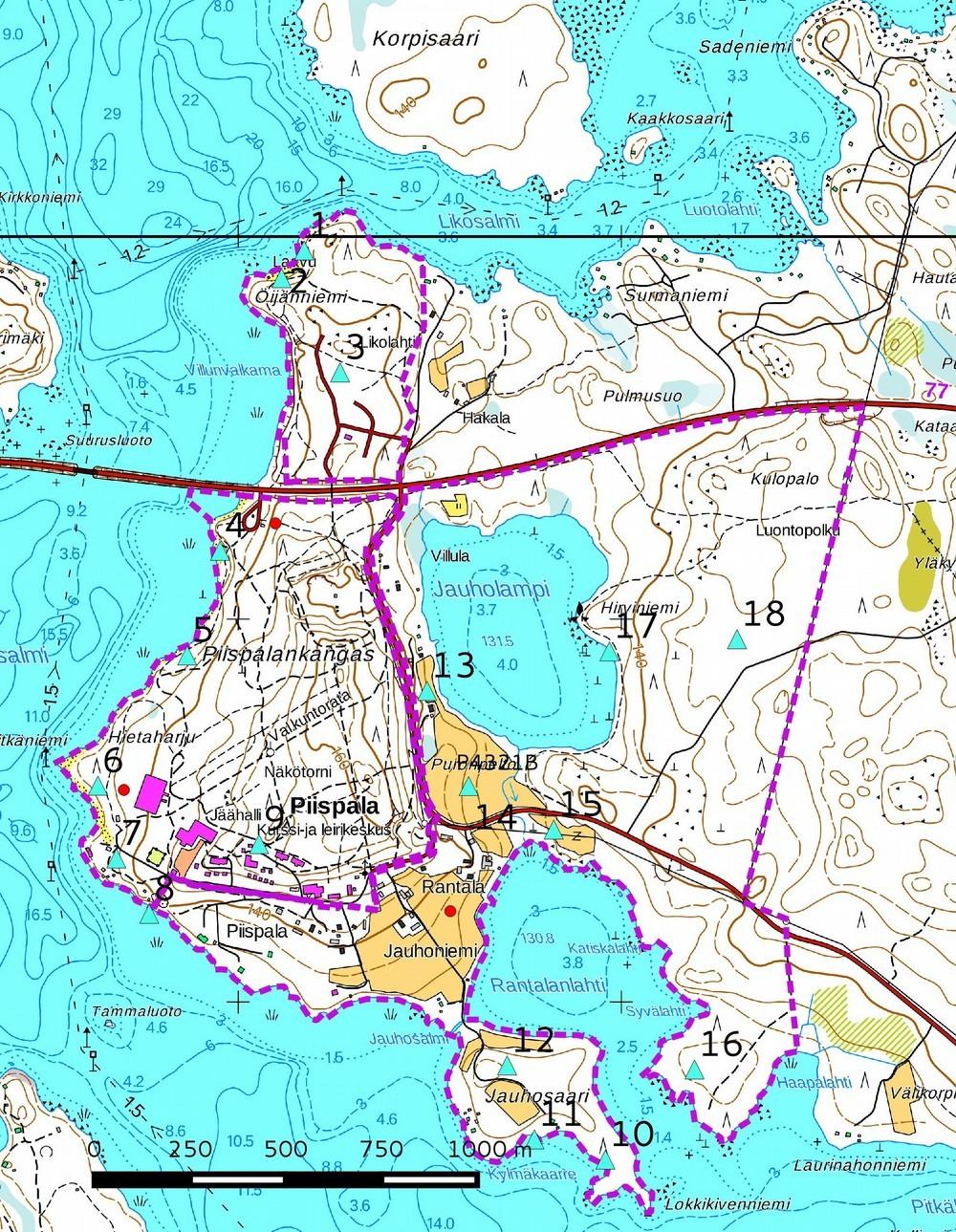 9 4. Maastokuvaukset ja valokuvat Kartta 6.