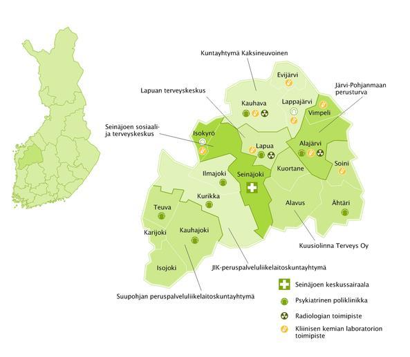 Etelä-Pohjanmaan sairaanhoitopiiri Lakeutta laajempi metropoli