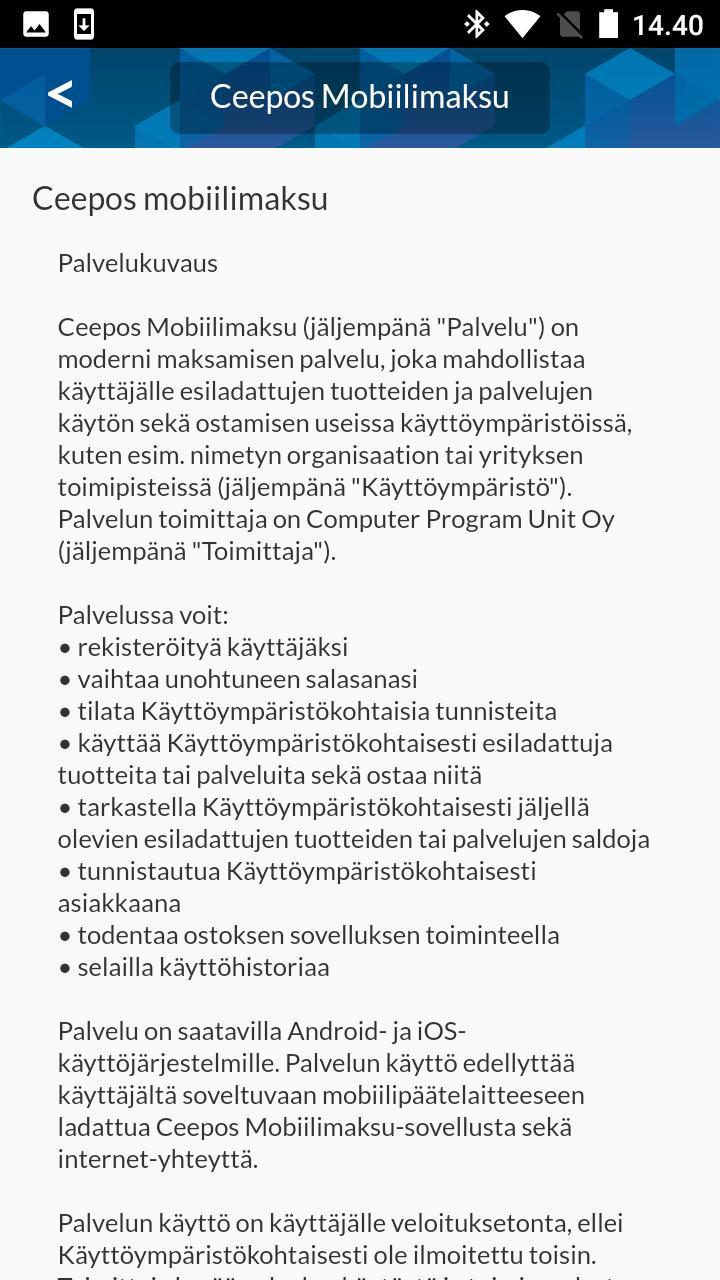 6 Käyttöehtojen hyväksymisen jälkeen on sinun painettava Rekisteröidy-painiketta.