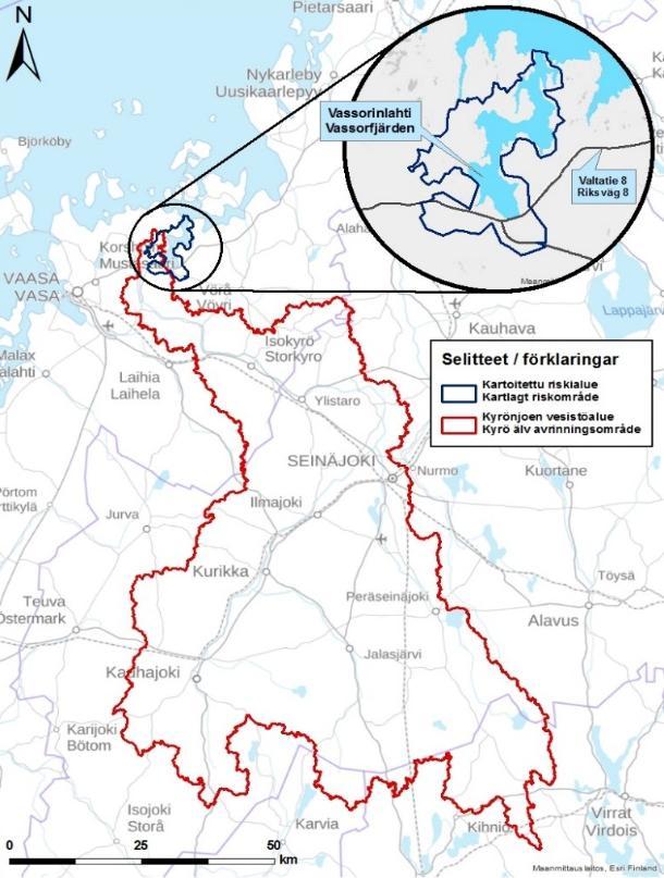 1. Johdanto Kyrönjoen vesistöalue sijaitsee pääosin Etelä-Pohjanmaan ja Pohjanmaan maakuntien alueilla (kuva 1). Kyrönjoki laskee Vassorinlahteen ja sitä kautta Pohjanlahteen.