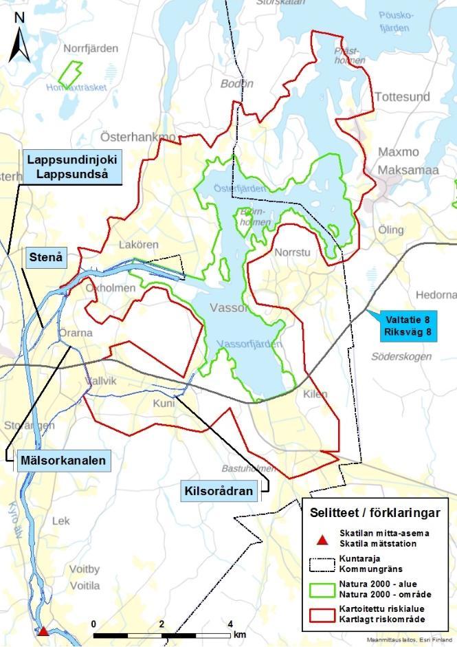 2. Alueen yleiskuvaus Kyrönjoen suistoalue sijaitsee noin 20 kilometriä Vaasan kaupungista koilliseen, Mustasaaren ja Vöyrin kuntien alueilla.
