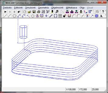 WinCAM versio 2.9.0 WinCAM versio 2.8.0 geometria tällä suuremmalla tarkkuudella vai vanhassa muodossa.