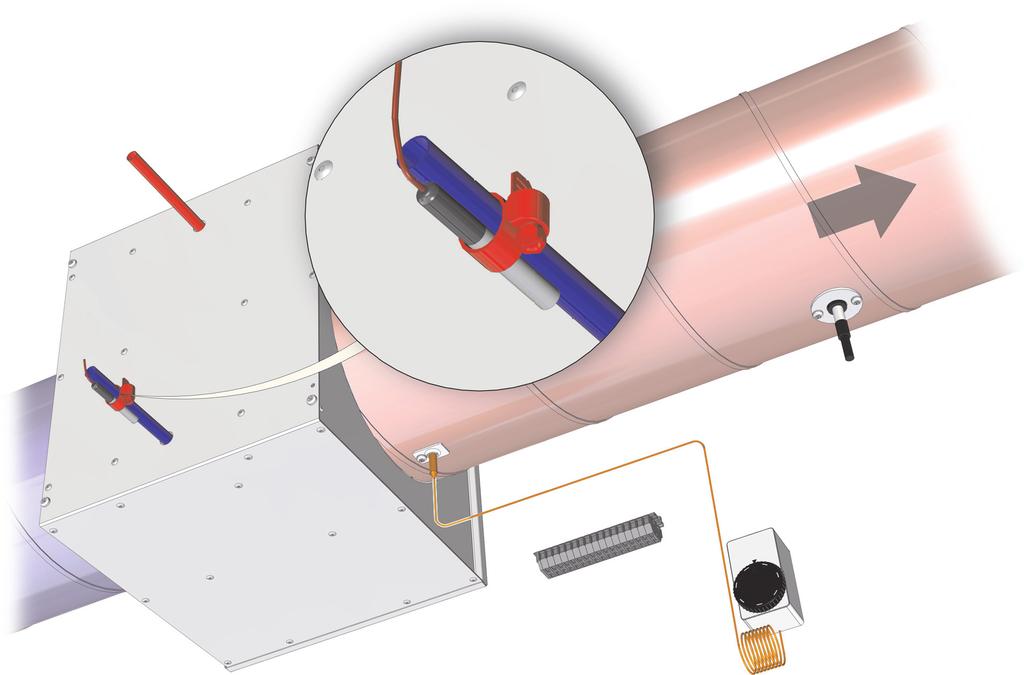 AVS ŠVOK * gnybtai Ilmanvaihtokoneen liitännät* AHU * terminals HK * Klemmen T TV Išėjimas Paluu Out Aus Sąvarža Kiristyspanta Hose clamp Schlauchschelle TJ Įėjimas Meno In Ein Oro srauto kryptis