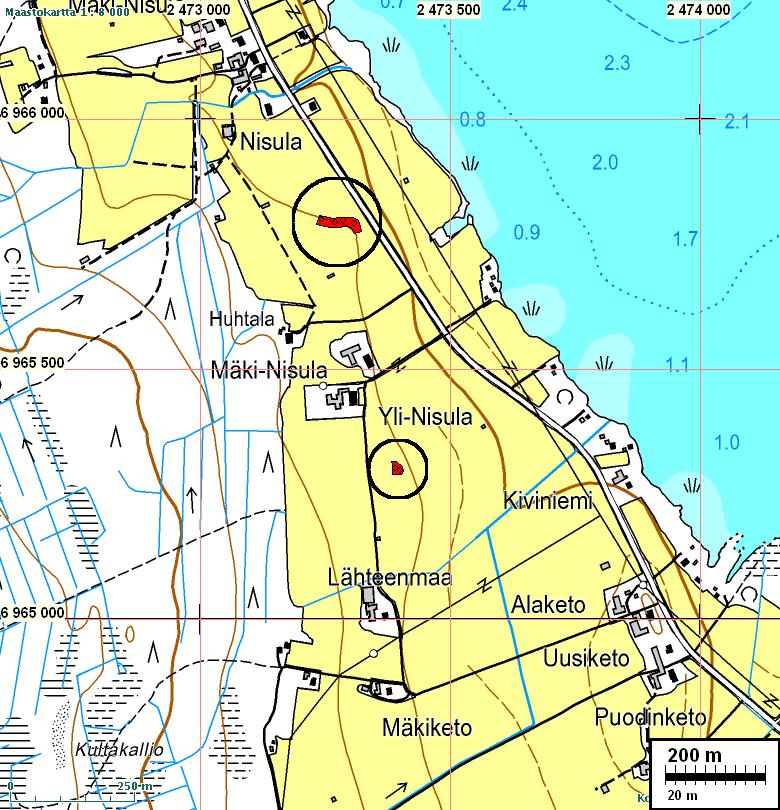 7 1:10 000 KUORTANE 111 LÄNSIRANTA YLI-NISULA Rauh.