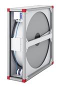 IV Produktin EcoHeater on poistoilmakone, johon on integroitu lämpöpumppu. Kompressori on kierroslukuohjattu ja taajuusmuuttajalla varustettu.