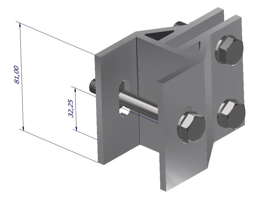 65 10.3 Final Designs Figures 53 to 56 portray the final designs of each connection type. Bolt placement is modified for the small custom wind-only connections.