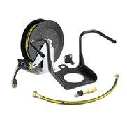 0 Kääntyvä, seinään kiinnitettävä, valmistettu ruostumattomasta teräksestä. Add-on kit hose reel plastics 3 6.392-975.0 20 m Add-on kit hose reel 4 6.392-965.0 20 m Letkukela, automaattinen, 20 m 5 2.