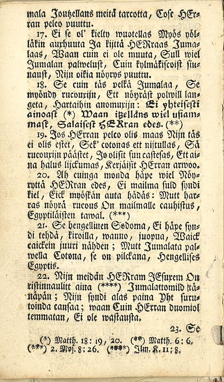 mala loutzellans meit<l tarcotta, Cosc HErrcm pelco vuuttu. 17.