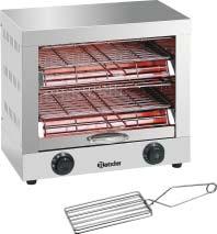 leivänpaahdin ruostumaton teräs 4 x 14 cm aukko 1400W 230V 7