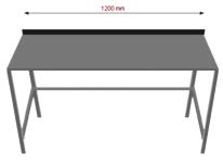 1200TPR Pöytä, alahyllyllä ilman laatikkoa 1200x650x870-900 3 1200TPL Pöytä, ilman alahyllyä ja laatikkolla