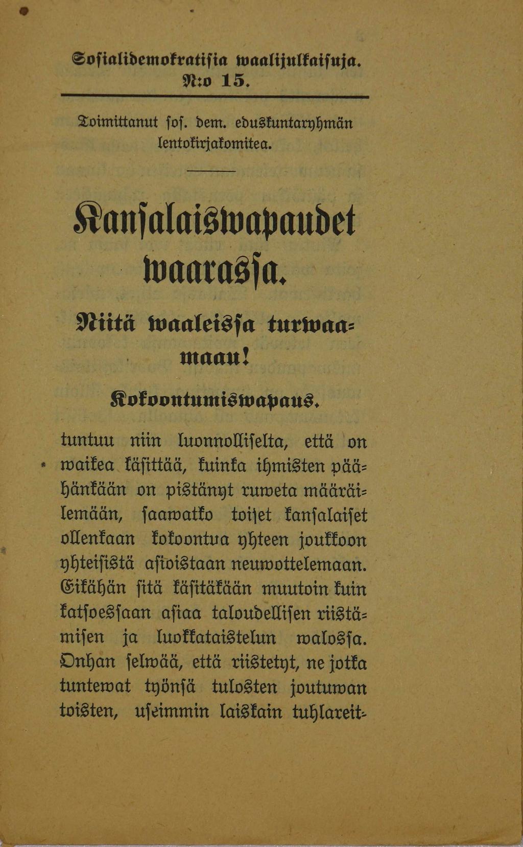 ^ofialibemoftatifia umalijulfntfuja. 9lxo 15, toim ittanut f of. bem. ebulfuntarnbmcin lentofirjafomitea. ^ a itsa la isto a im u b e t to a a r a ssa. 9iiitä tvaairidsa turinaamaa«!