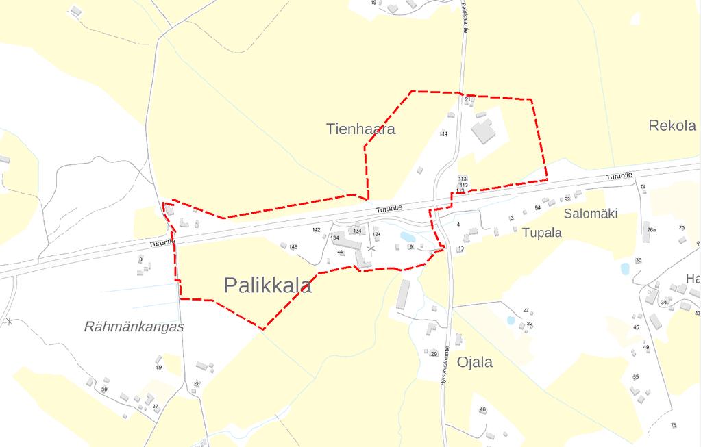 FCG SUUNNITTELU JA TEKNIIKKA OY/ FCG Arkkitehdit SELOSTUS 4 (22) Asemakaavoitettava alue on pinta-alaltaan noin 18,7 ha. Kuva 3.