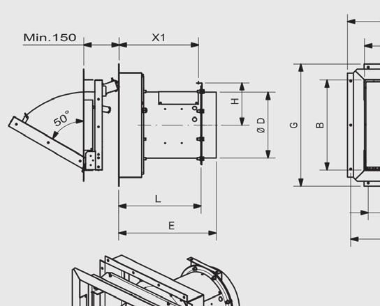 WALL/DUCT STANDARDI VERSIO AA-VERSIO * Seinäasennuskiinnike Tukijalustan kartiorengas AI-VERSIO WALL/DUCT 40