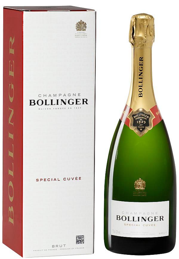 Bollinger Special Cuvée Champagne Brut PINOT NOIR, CHARDONNAY, PINOT MEUNIER AC Champagne Erittäin kuiva, erittäin hapokas, kypsän hedelmäinen, sitruksinen, keltaluumuinen, kevyen paahteinen,