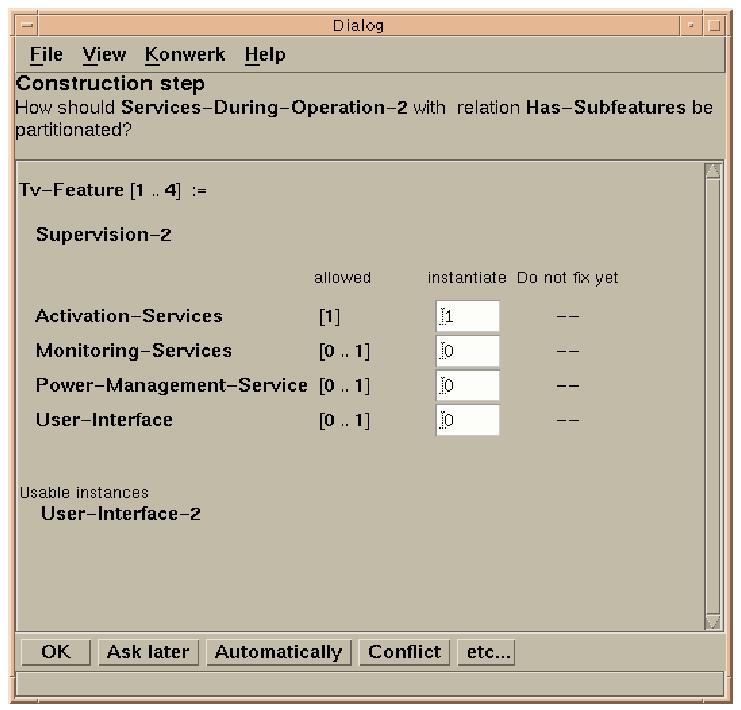 CHAPTER 8. DISCUSSION 115 Figure 8.4: A screen shot from the configurator KONWERK (Hotz et al.