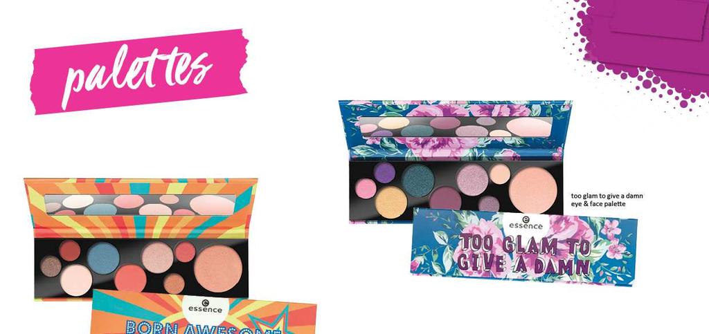 eye & face palette Neljä eye & face-palettia upeissa pakkauksissa ovat todella monikäyttöisiä!