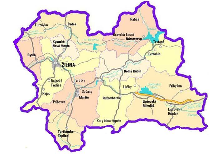 ジリナ自治区 面積 : 6,788 km 2 全国第三の地方全国面積の 13.