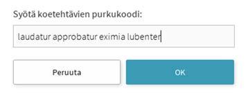 Rehtori avaa kuoren ja luovuttaa purkukoodin perusosan sekä avainlukulistat valvojalle. Rehtori tai valvoja syöttää purkukoodin perus- ja täydennysosan koetilan palvelimelle.