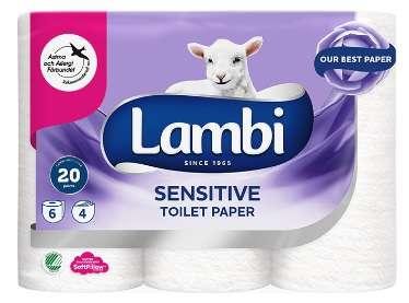 Pehmeät lambit Lambi wc-paperi 36 rullaa Ylellistä pehmeyttä!