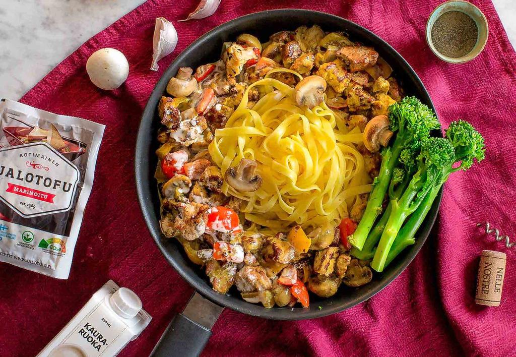 JÄÄKAAPPITYHJENNYSPASTA Tähän pastaan voit käyttää mitä tahansa jääkaapistasi löytyviä kasvikisia.