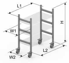 H = Korkeus 1050 mm, kantavuus 125 kg ALUMIINIKÄYN UNKOSAJA H 1050 MM H L1 L2 W1 W2 S1037 1050 L + 70 mm L + 100 mm 375 405 S1045 1050 L + 70 mm L + 100 mm 450 480 S1052 1050 L + 70 mm L + 100 mm 525